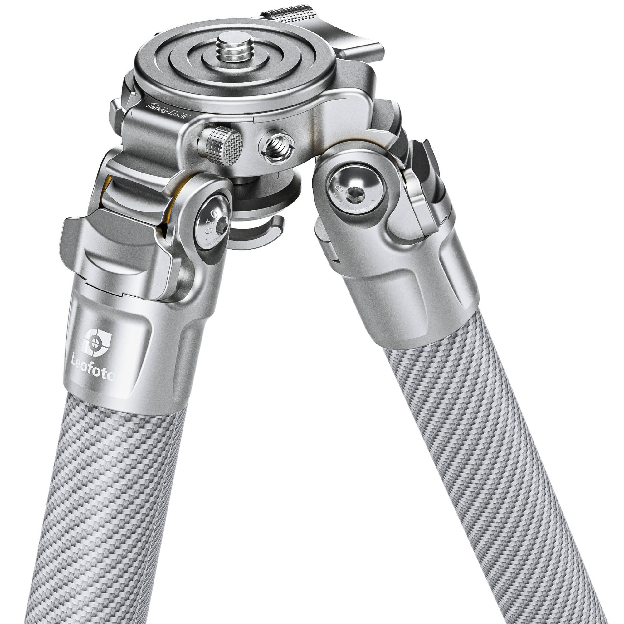 Leofoto LG-284C Silver 4 Section Water Resistant Carbon Fibre Tripod