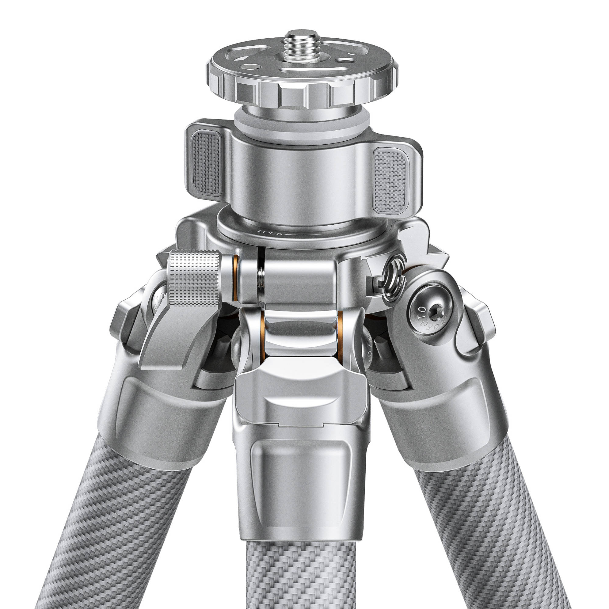 Leofoto LG-284C Silver 4 Section Water Resistant Carbon Fibre Tripod