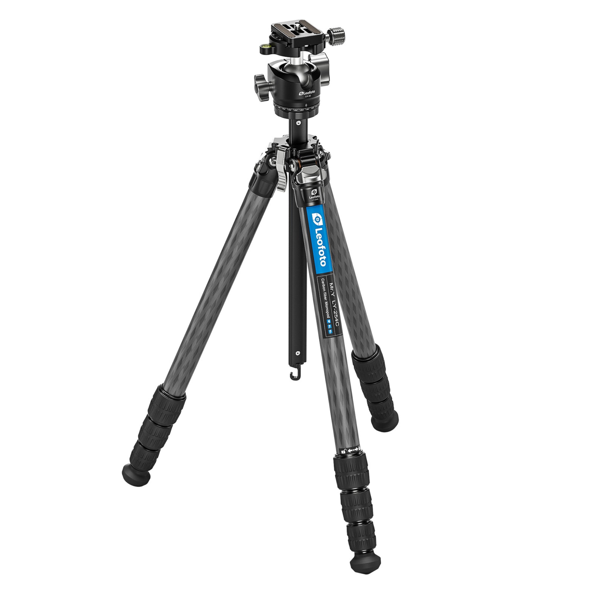 Leofoto LY-254C Mr.Y Series 4 Section Carbon Fibre Tripod with LH-30 Ball Head