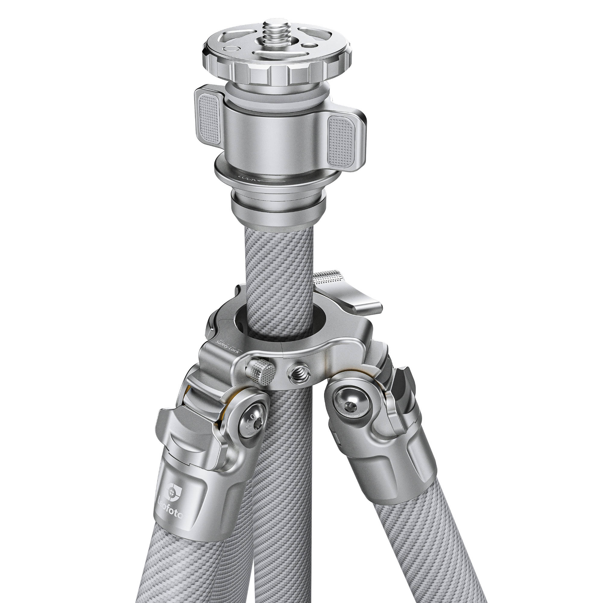 Leofoto LG-284C Silver 4 Section Water Resistant Carbon Fibre Tripod