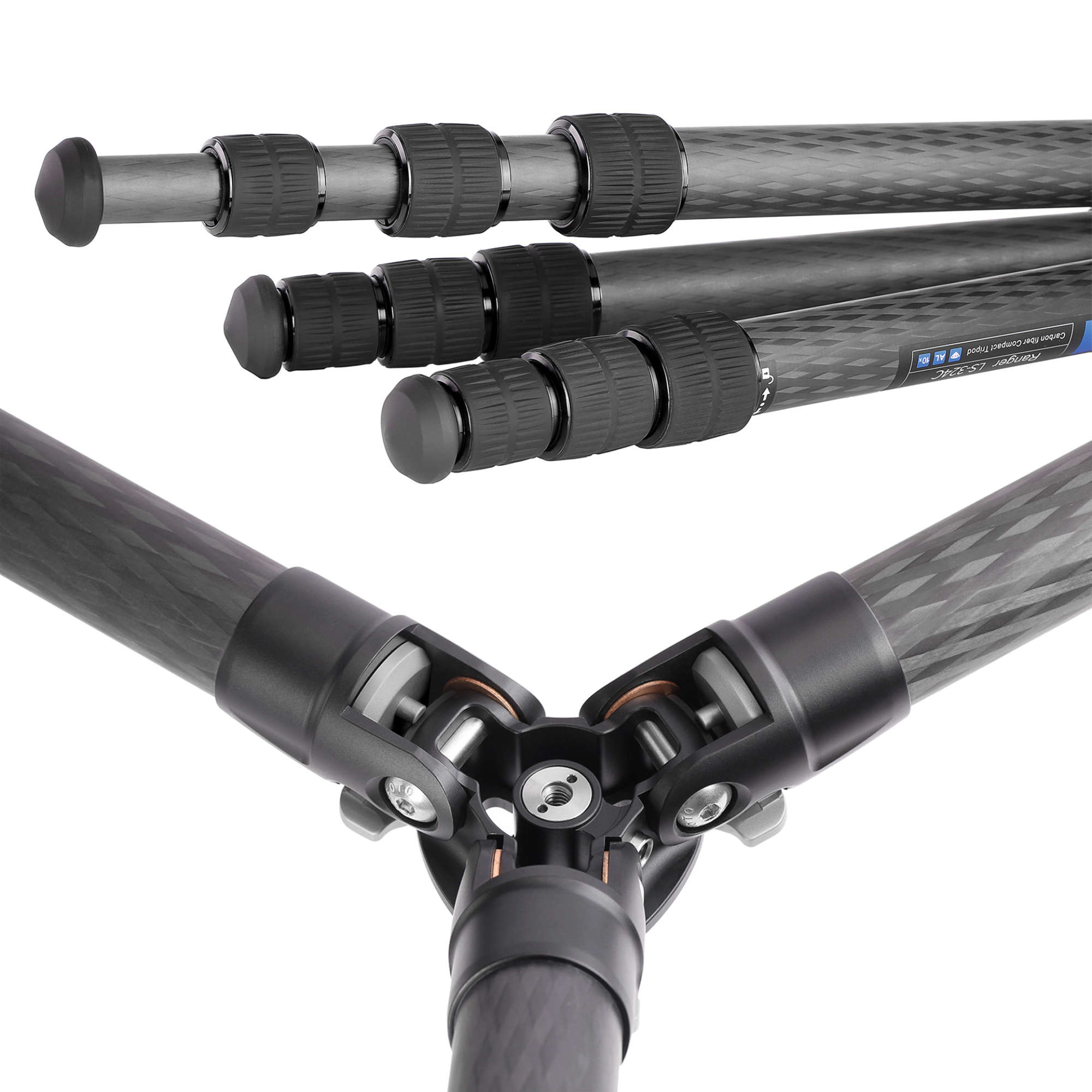 Leofoto LS-284C Ranger Series 4 Section Carbon Fibre Tripod with LH-30LR (Lever Release) Ball Head
