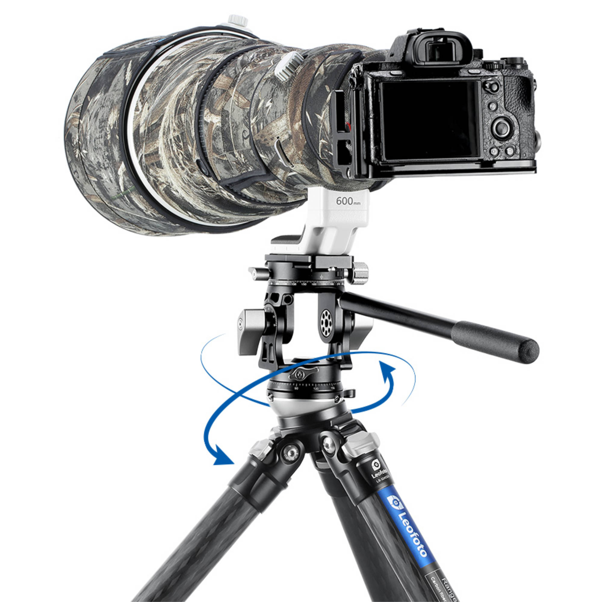 Leofoto VH-30R 2-Way Tilt Head with Arca Panning Clamp
