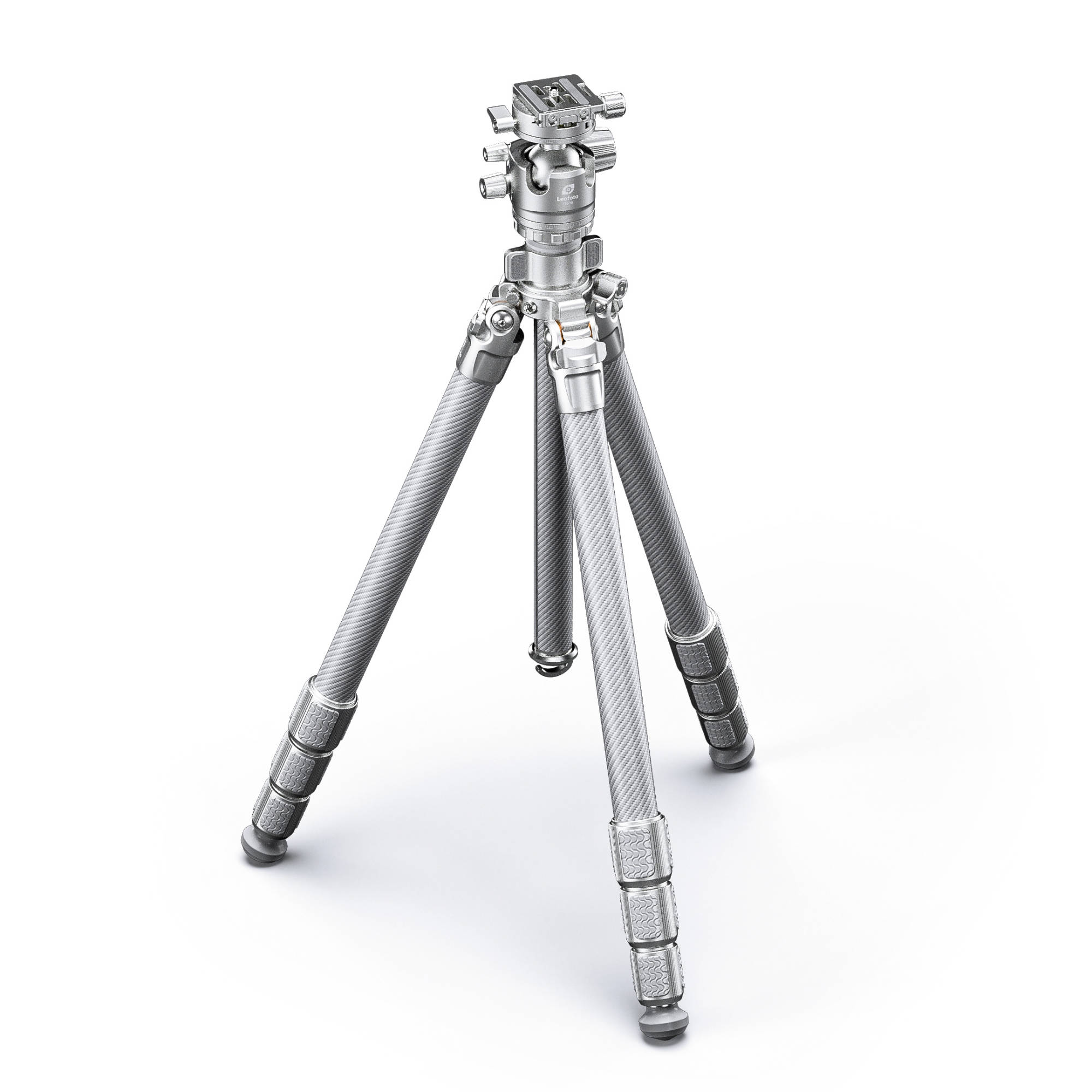 Leofoto LG-284C Silver 4 Section Water Resistant Carbon Fibre Tripod